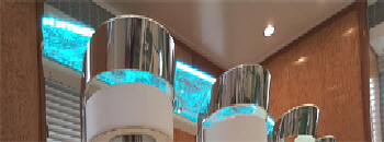 110 inch Onami Crystal low iron glass edge lit counter