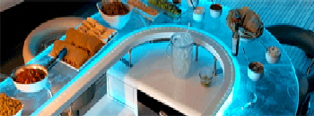 3 piece Onami Crystal low iron glass edge lit counter