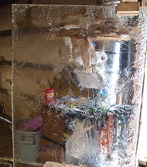 Riku textured glue chip glass