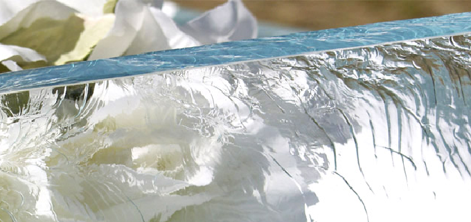 Onami Crystal textured low iron glass