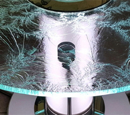 Onami Crystal textured low iron glass tsble top