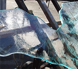 Onami Crystal textured low iron glass counter