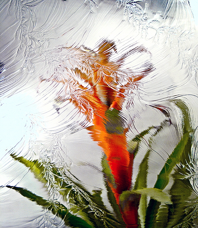 Ocean glue chip textured glass