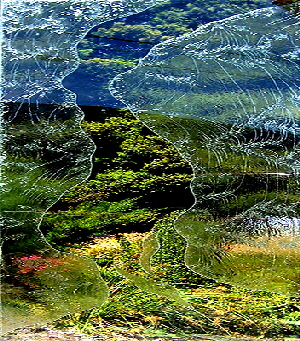 Onami selective textured glue chip glass